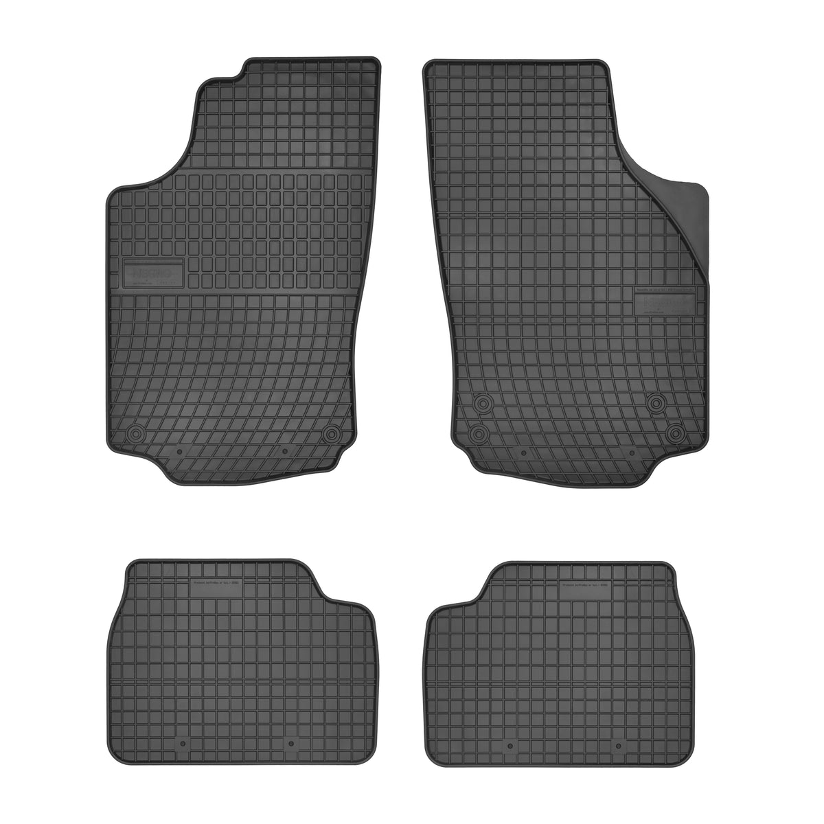 Frogum gummimatter til Opel Corsa C 5 persons (2000-2006) – svart, vanntett, 4-delers sett med 1 cm sidekant