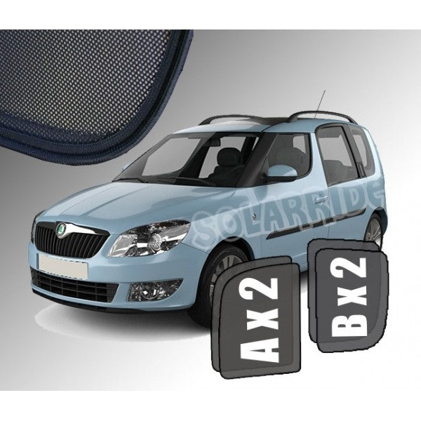 Sr solskjerm i akryl til Skoda ROOMSTER (2006-2015) som beskytter mot sol og regn