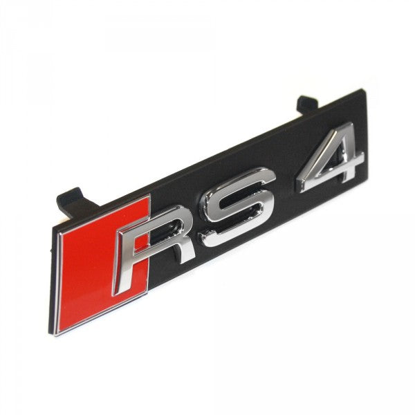 Emblem Audi RS4 Chrome - sett forfra