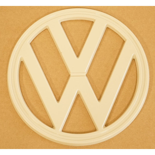 Emblem/logo til Vw T2 Pastel White i pastell hvit med frontmontering og original VW passform