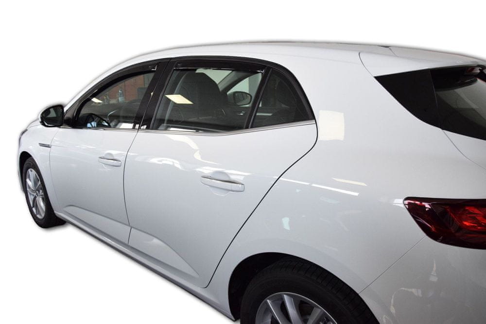 Vindavviser Renault MEGANE IV HATCHBACK 5-dørs 2016→ sett 4 stk. – PMMA Plexi - nærbilde