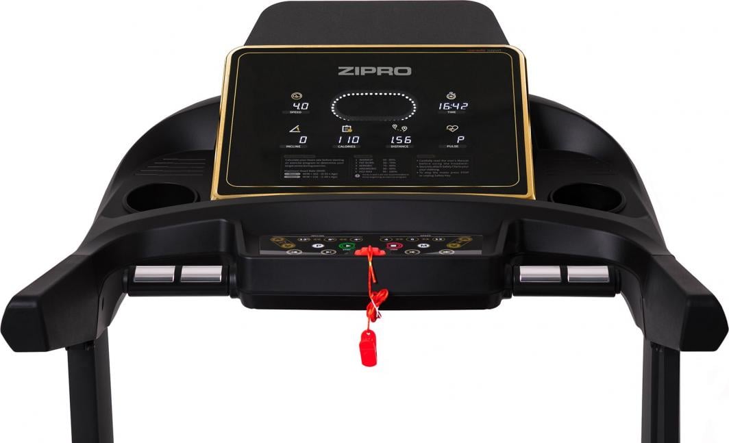 Tredemølle 1–20km/t, Løpeflate 188x82x151cm, 150kg – Zipro Pacemaker Gold IConsole+