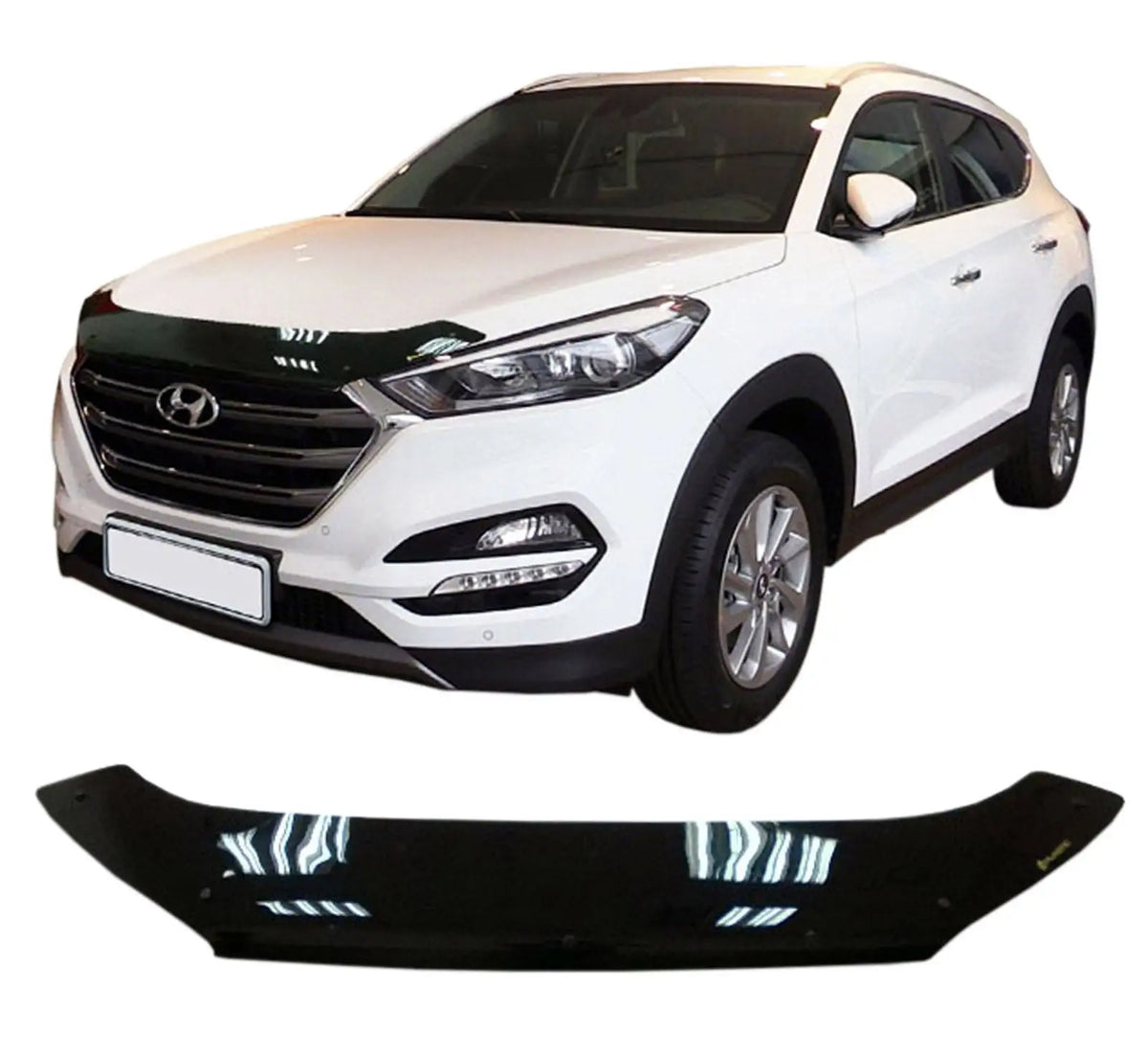 Scoutt panserbeskytter i akryl til Hyundai Tucson III (2015-2018) som beskytter mot steinsprut og insekter