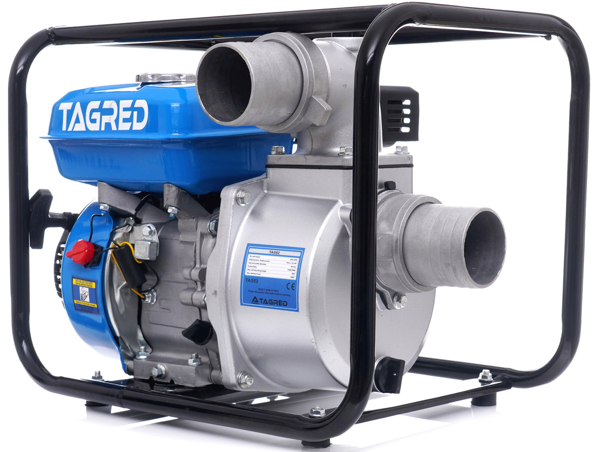 3-tommers motopumpe Tagred 1562 for rent og skittent vann