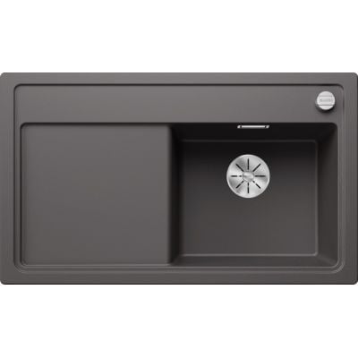 Blanco Zenar 45 S kjøkkenvask i grå granittkompositt med langt avrenningsfelt, 860x510 mm