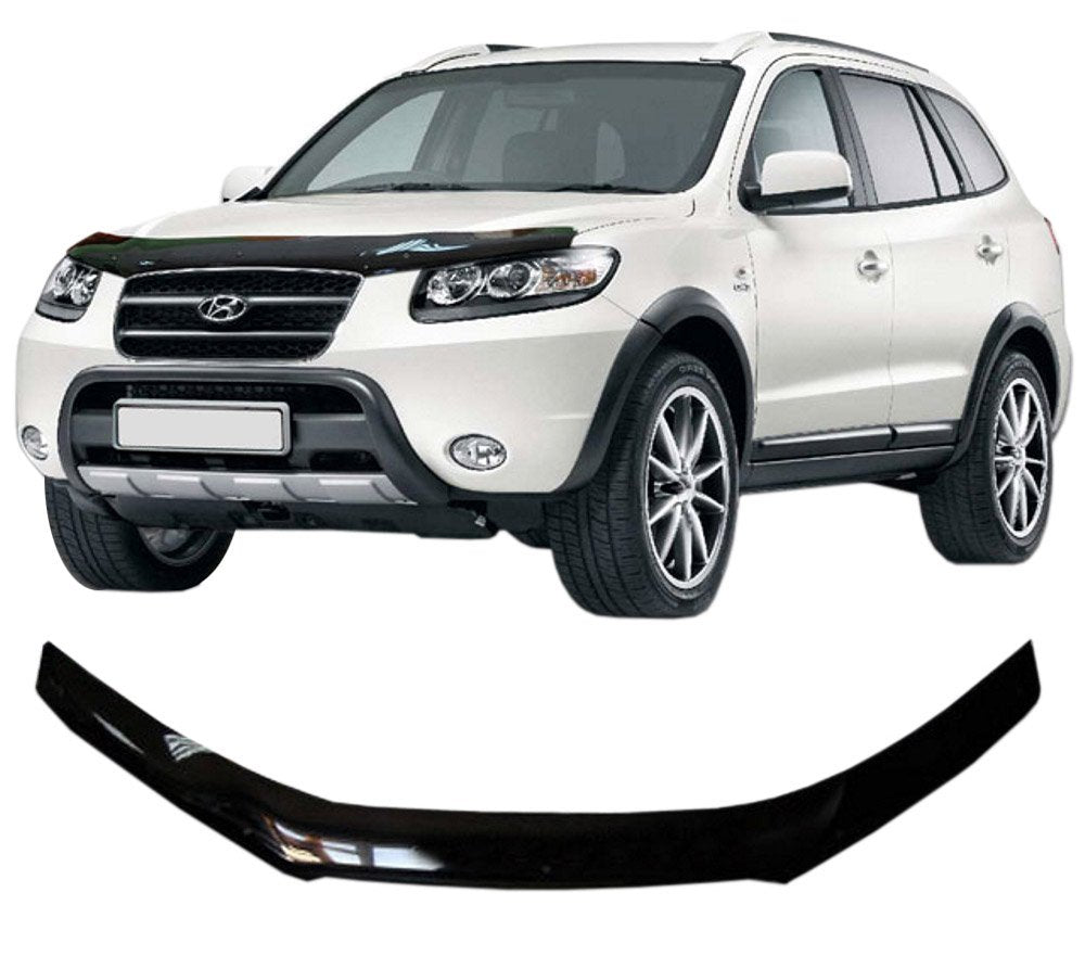 Scoutt panserbeskytter i akryl til Hyundai Santa Fe II (2009-2012) facelift, sort gloss, effektiv steinsprutbeskyttelse
