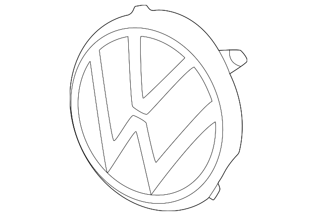 Emblem Vw front pure white / schwarz ID.4 - detaljer