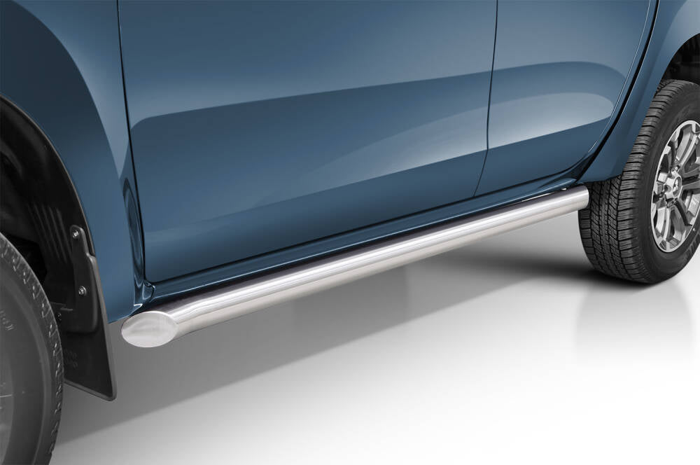 Stigtrinn Steeler i polert krom til Mitsubishi L200 2015-2019, enkel montering uten boring