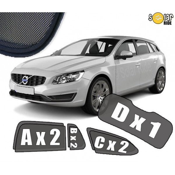 Sr solskjerm i akryl til Volvo V60 I 2010-2018 med enkel montering og god beskyttelse mot vind og regn