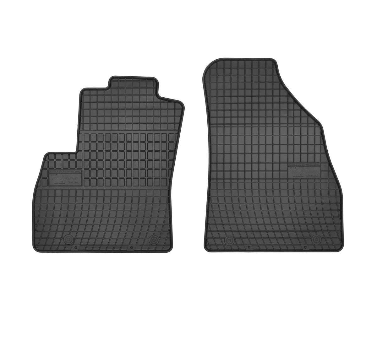 Frogum gummimatter til Citroen Nemo / Fiorino III / Bipper 2 seter (2008–) – svart, vanntett med 1 cm sidekant