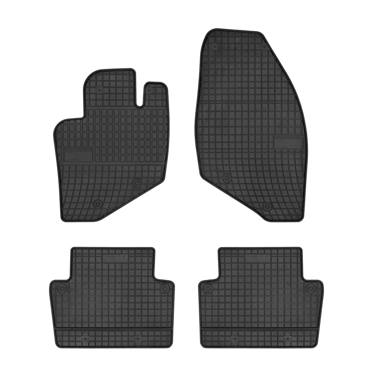 Frogum gummimatter til Volvo S60 I / S80 I / V70 II (2000–2009) – svart, 4 stk., sidekant 1 cm