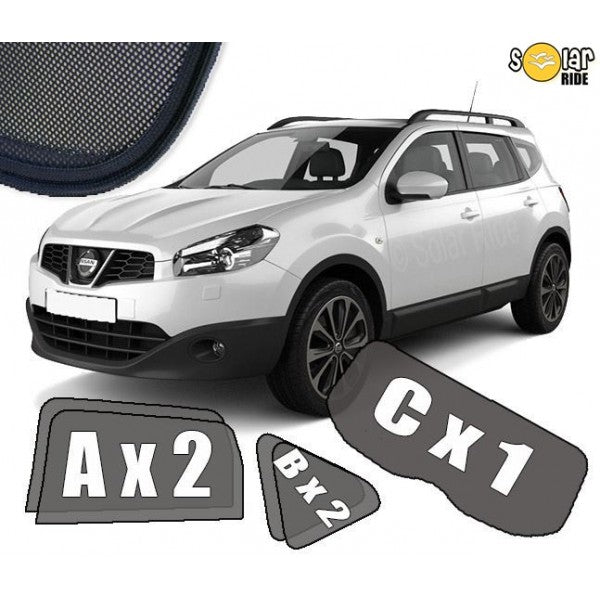 Sr solskjerm i akryl til Nissan Qashqai (J10) gir god ventilasjon og beskytter mot regn