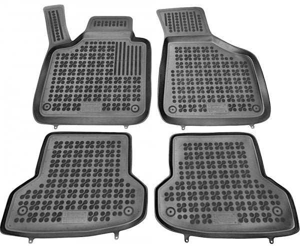 Rezaw-Plast gummimatter til Audi A3 8P (2003–2013) med 30 mm høykant – sett med 4 stk, svart