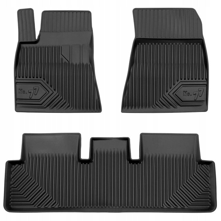 Frogum 3D Premium gulvmatter til Tesla Model 3 2017-2023 – svart TPE med 40 mm sidekant, sett med 4 matter