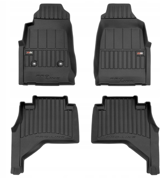 Frogum 3D Premium gulvmatter til Isuzu D-Max II (2012-2019) – svart TPE med 60 mm kant