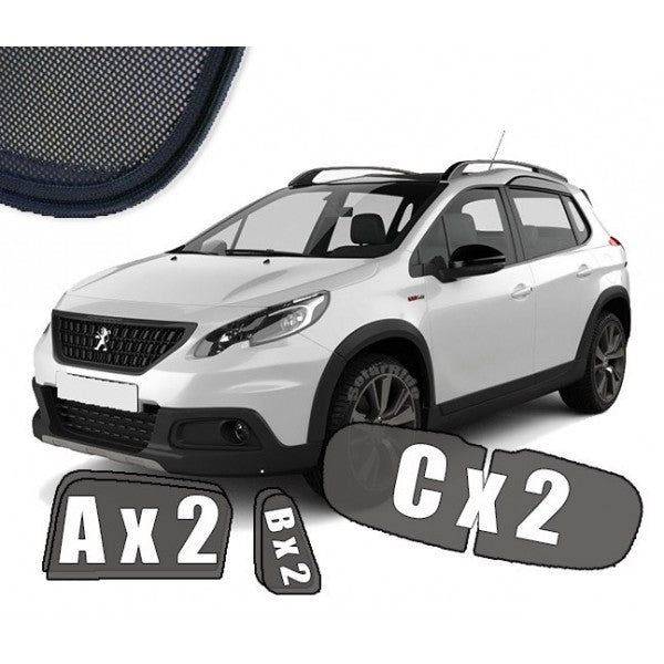 Sr solskjerm i akryl til Peugeot 2008 I med enkel montering og vindavviserfunksjon