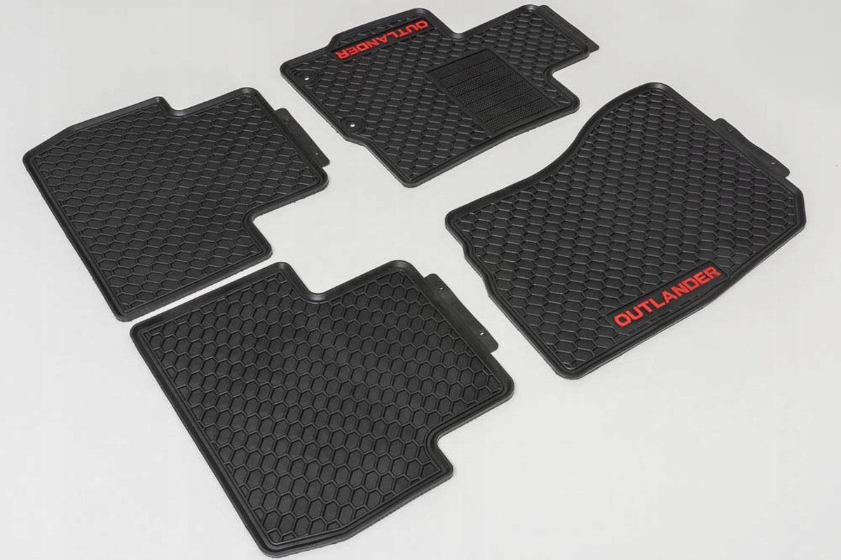 Gulvmatter Mitsubishi Outlander III PHEV (2014-2022) – Luktfrie gummi - detaljer
