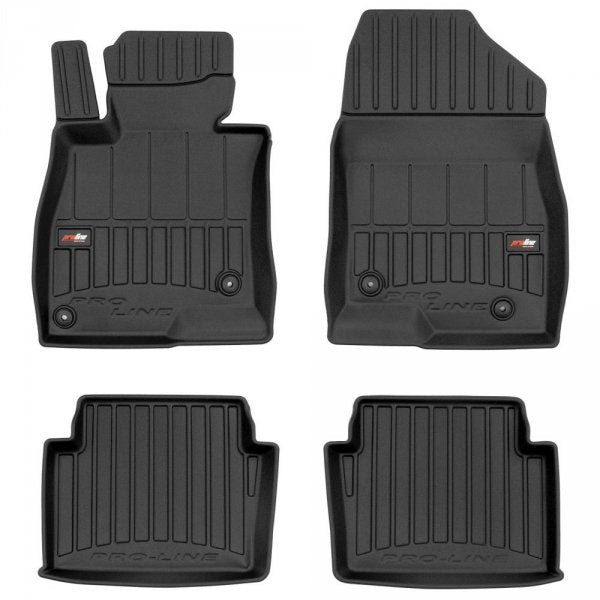 Frogum 3D Premium gulvmatter i TPE til Mazda 3 III (2013-2019) – sett med 4 stk, 60 mm sidekant, svart