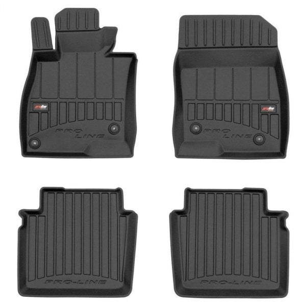 Frogum 3D Premium gulvmatter i TPE til Mazda 6 III (GJ/GL) Sedan 2012–2024 – svart, 4 stk., 60 mm kant