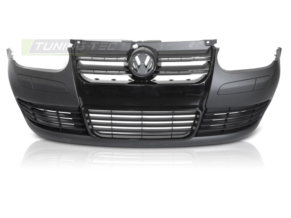 Detaljbilde av støtfanger foran til Vw Golf 4 97-03 med sport linjer og diffusor-detaljer.