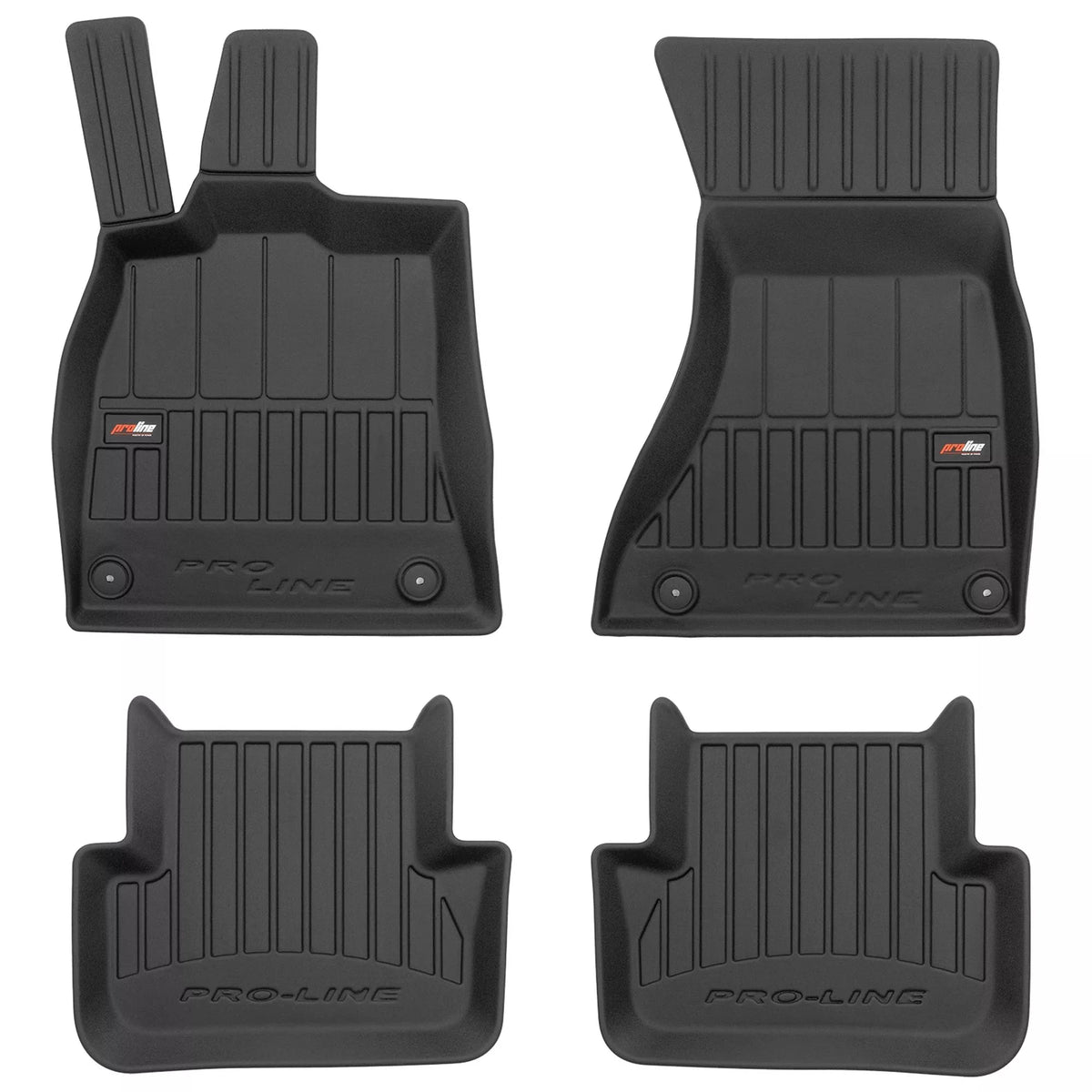 Frogum 3D Premium gulvmatter i TPE til Audi A4 B8 / A4 Allroad B8 – svart med høy sidekant