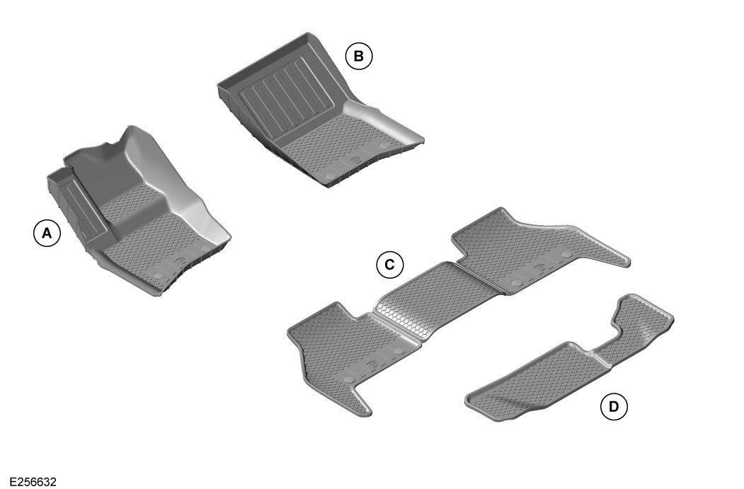 Gulvmatter Land Rover Defender II (L663) (2019-) – TPE Gummi | Land Rover OEM - sett forfra