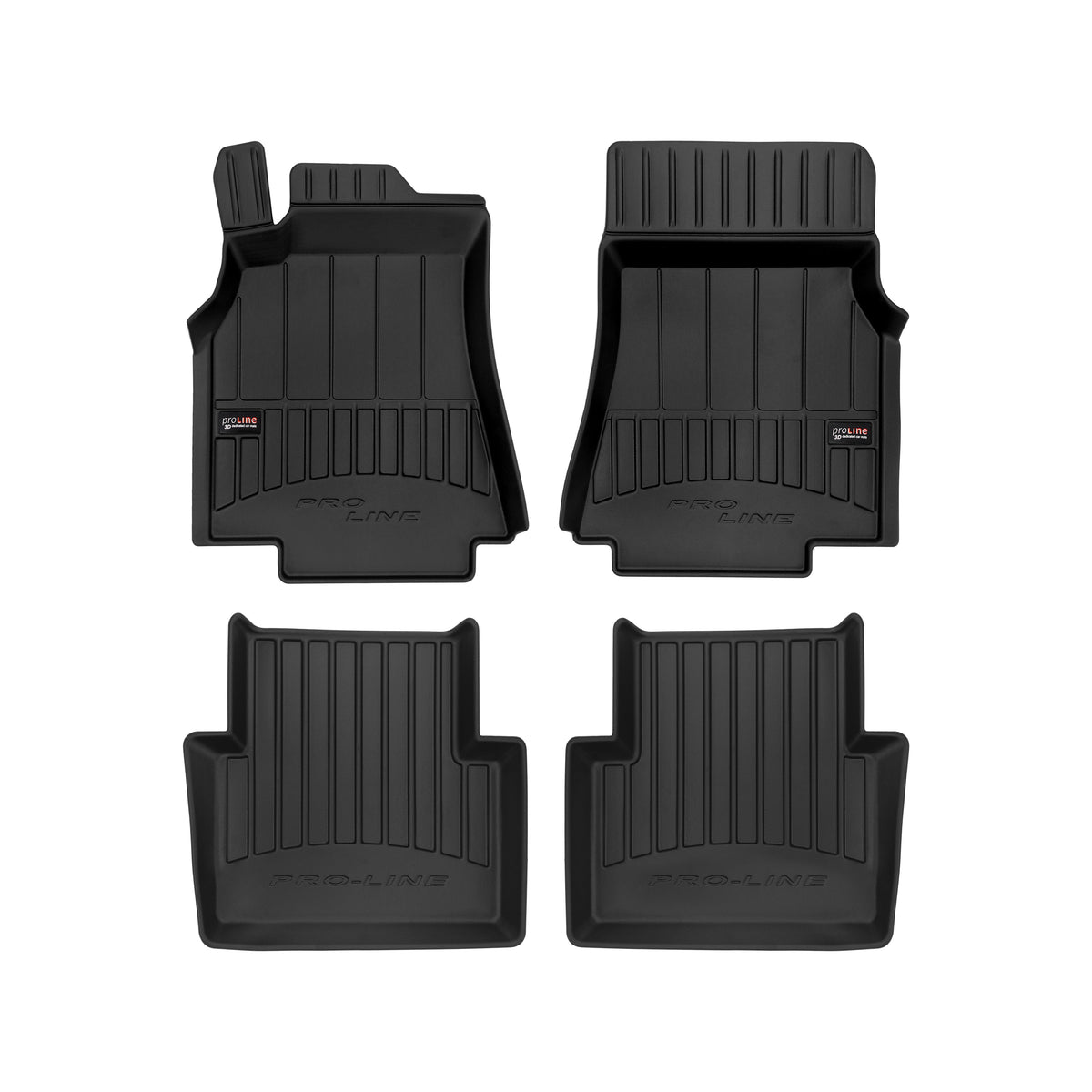 Frogum 3D Premium gulvmatter til Mercedes A-Klasse II (W169) 2004–2012 – svart TPE med høy sidekant