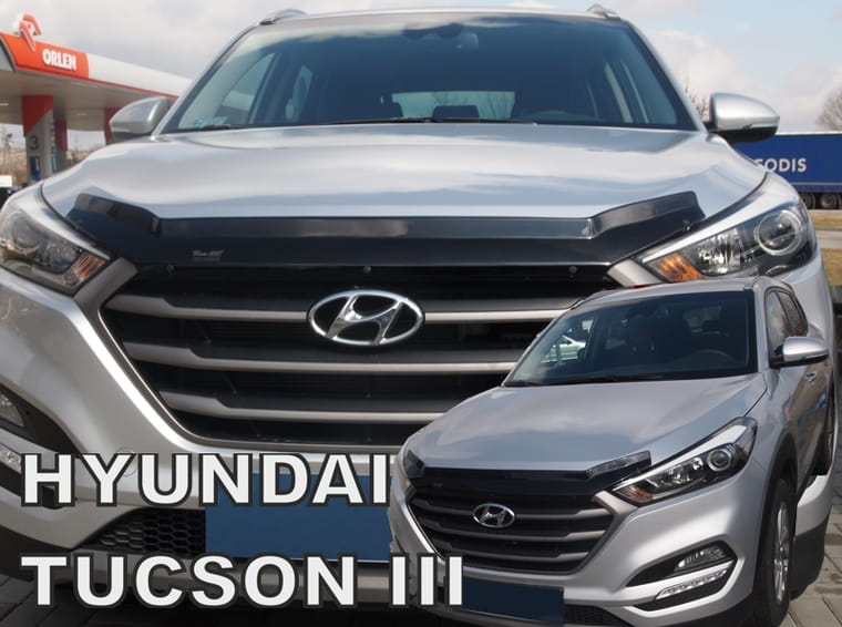 Heko panserbeskytter i akryl til Hyundai Tucson III (2015-2020) med svart blank finish og enkel montering