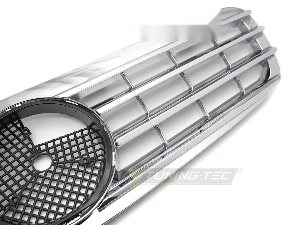 Grill Mercedes S-Klasse W220 98-02 sett fra siden, struktur synlig.