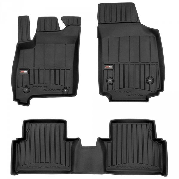 Frogum 3D Premium gulvmatter til Opel Meriva A (2003-2010) – svart TPE med 60 mm sidekant
