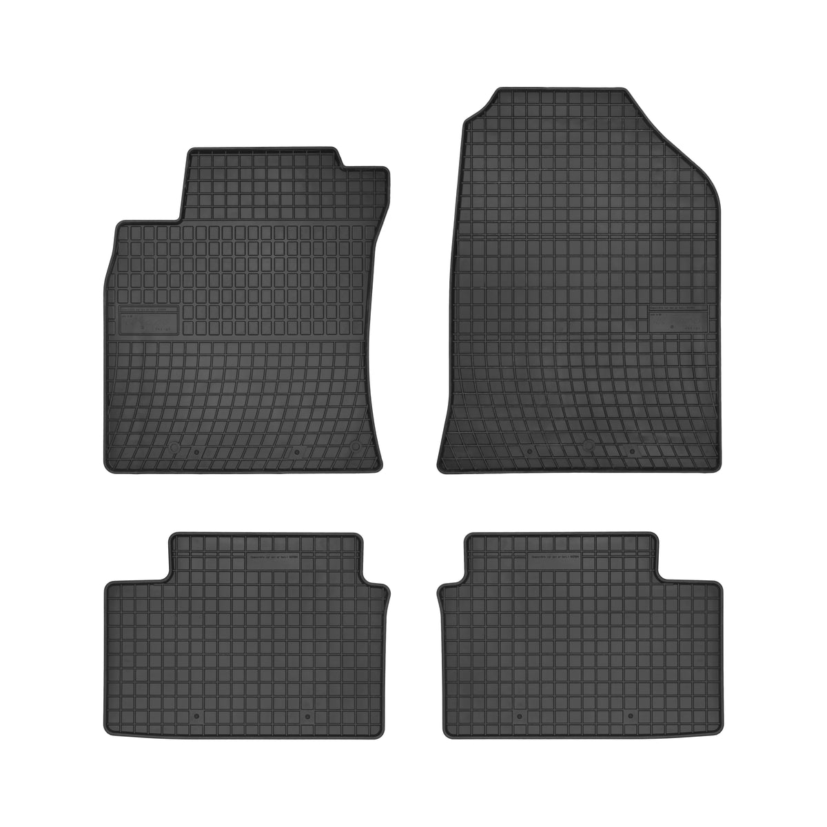 Frogum gummimatter til Hyundai i30 III (2017-) – svart/anthracite, sett med 4, 1 cm sidekant