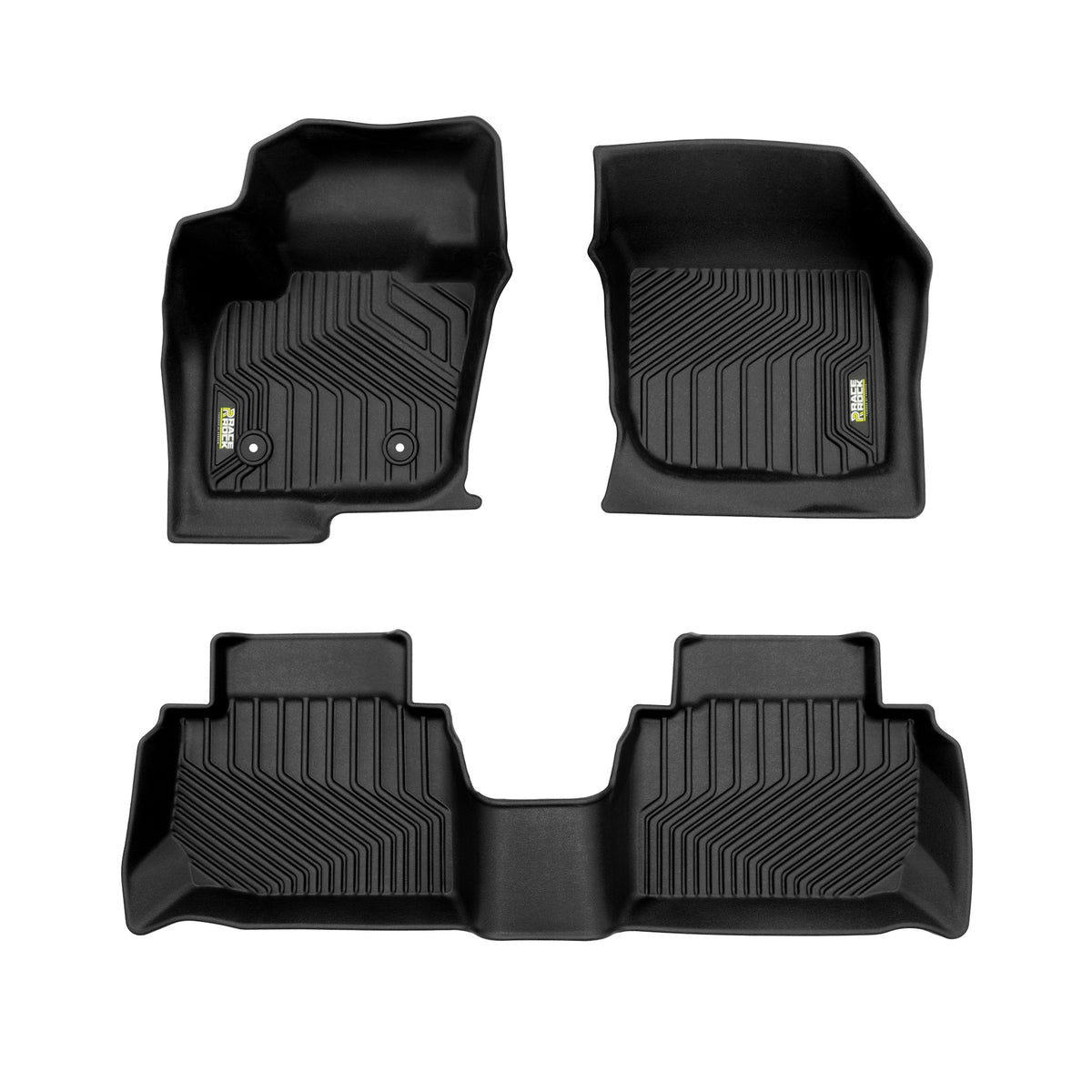 Frogum Race Rock TPE gulvmatter til Ford Fusion II / Lincoln MKZ II (2012-2020) – 3-delt sett, TÜV-sertifisert