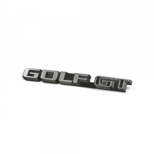 Emblem/logo til Vw Golf 2 (1G) Black / Silver i svart og sølv, original Volkswagen del for bakluke