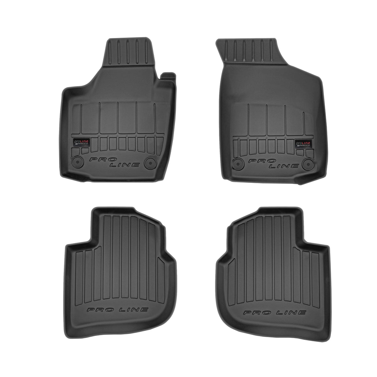Frogum 3D Premium gulvmatter til Seat Toledo IV (2013-) – svart TPE-gummi med høy sidekant, sett med 4