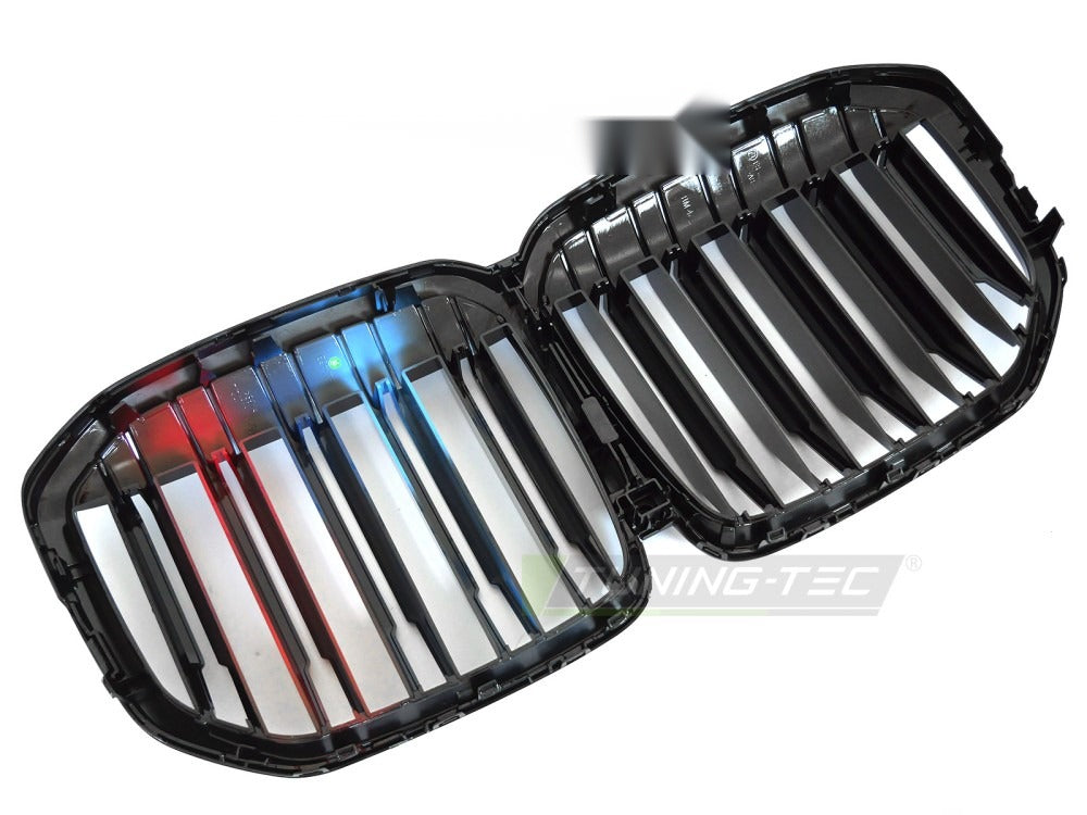 Grill X7 G07 18-22 blank sort/trefarget med festedetaljer.