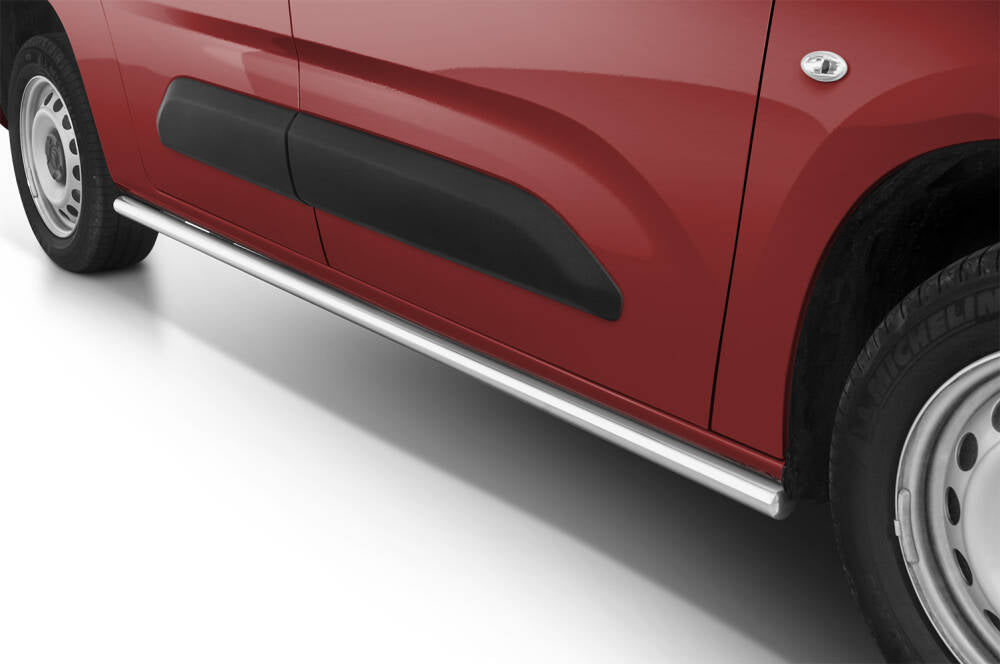 Stigtrinn fra Steeler til Citroen Berlingo IV 2018 med polert krom i rustfritt stål