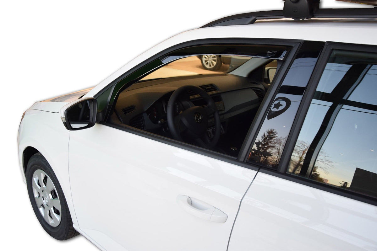 Heko vindavviser til Skoda FABIA III / STV sett 2 stk. – sort transparent