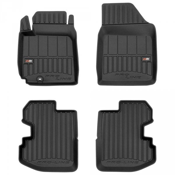 Frogum 3D Premium gulvmatter i TPE til Toyota Yaris I (1999-2005) – vanntett, svart, 4-delers sett