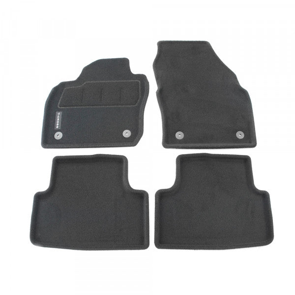VAG OEM stoffmatter til Vw T-Cross – satin svart farge