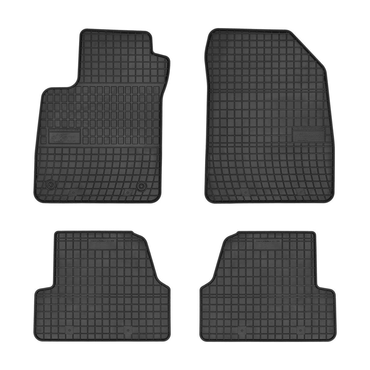 Frogum gummimatter til Opel Mokka I 2012-2020 – svart-anthracite, sett med 4, sidekant 1 cm