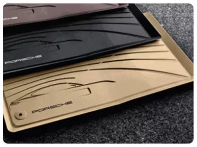 Porsche OEM All-Weather gulvmatter til Porsche Panamera II (971) 2016–2023 – TPE, Luxor Beige, 4-delers sett