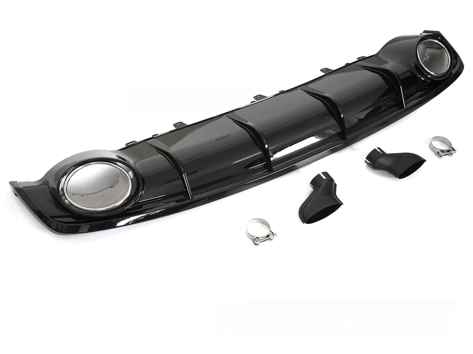 Diffusor Audi A7 C7 Sportback 2014–2018 høyglans svart, dobbelt utløp ZTAU19