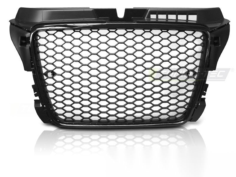 Detaljbilde av grill Audi A3 8P 08-12 med detaljer.