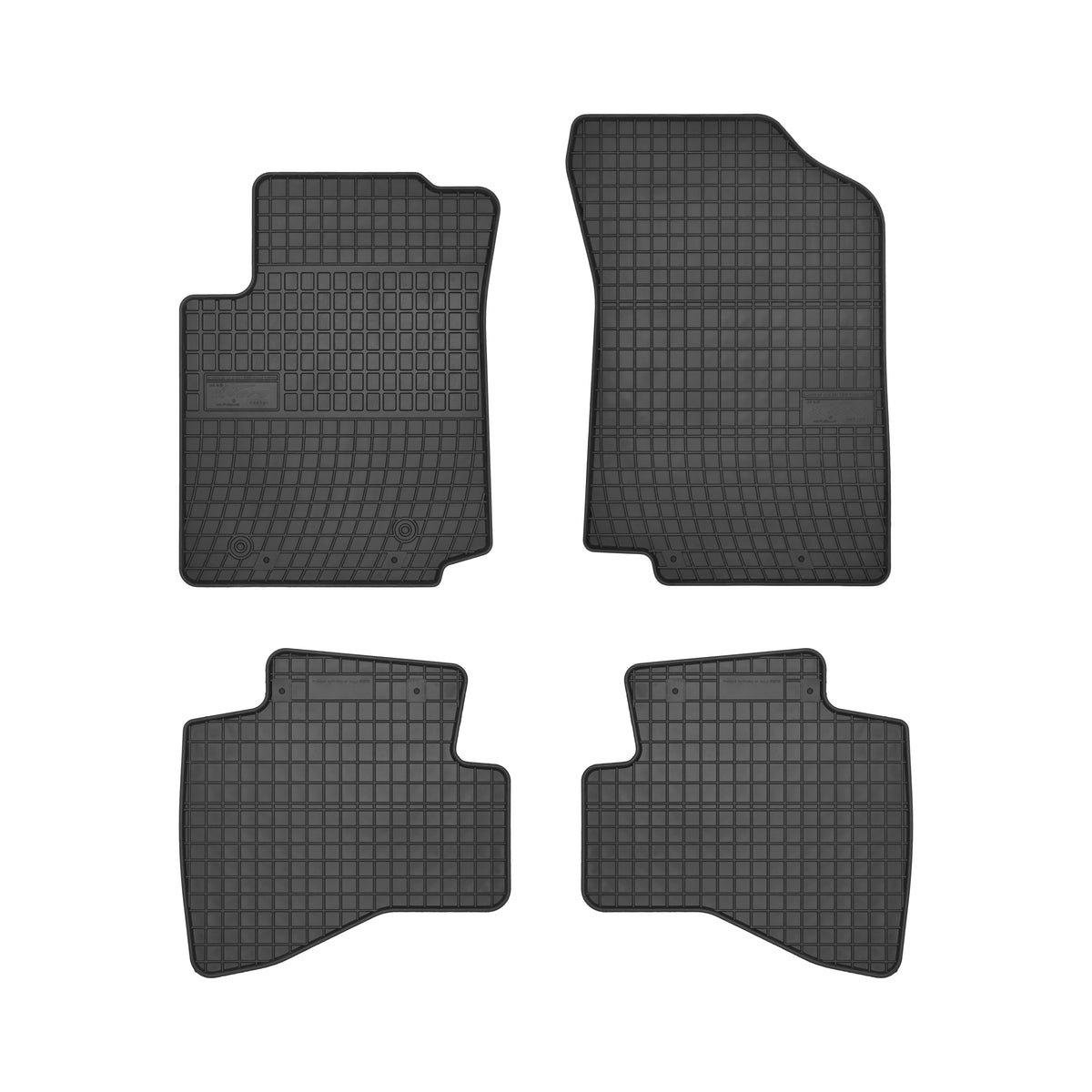 Frogum gummimatter til Citroen C1 II (2014–) – svart/anthracite, sett med 4, 1 cm sidekant