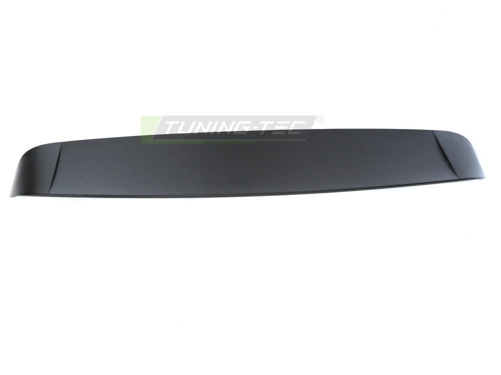 Nærbilde av detaljer på spoiler til Svart BMW E30 Touring 87-94