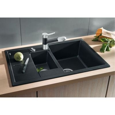 Blanco Metra 6 S Compact kjøkkenvask i granitt antrasitt 780x500 mm sett ovenfra