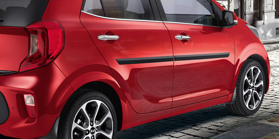 Kia OEM skvettlapp til Kia Picanto III / Bak - sett 2 stk. – svart ABS materiale
