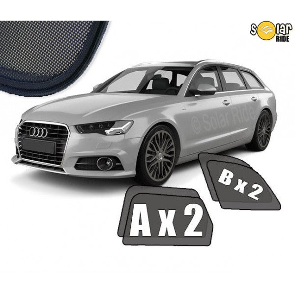 Sr solskjerm i akryl til Audi A6 C7 Avant med enkel montering og vindavvisende funksjon