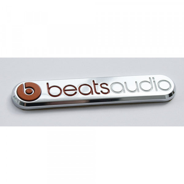 Emblem/logo til Seat beats audio Glossy Chrome / Orange i krom blank og oransje, for bakluke