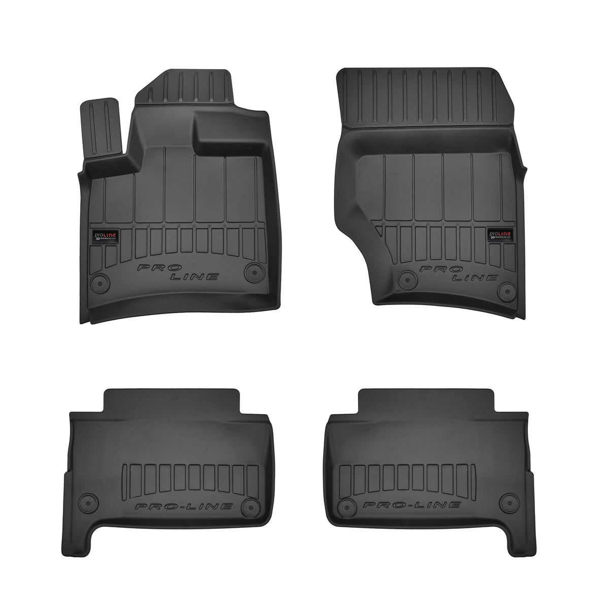 Frogum 3D Premium gulvmatter i TPE til Audi Q7 4L (2005–2015) – svart, vanntett med høy sidekant